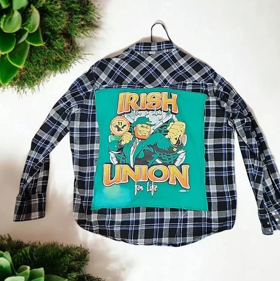 Wrangler Upcycled Flannel.  Mens size Xl - Picture 1 of 3